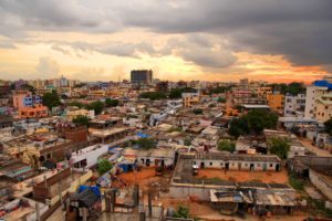 Slums in Hyderabad, India